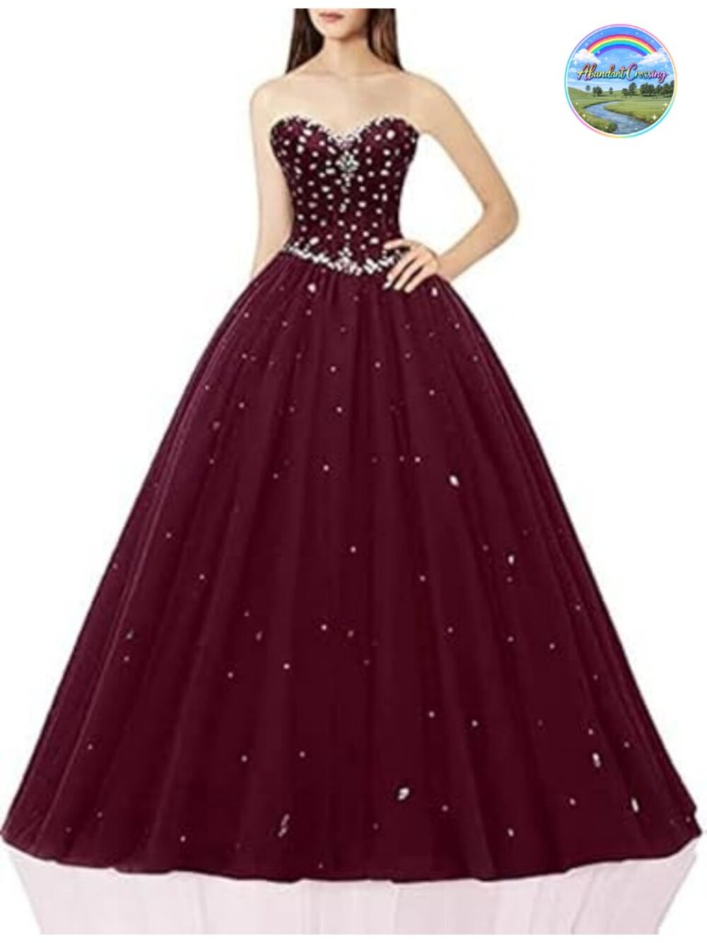 Women's Tulle Satin Sweetheart Ball Gown Lace Up Back Prom Formal Dress